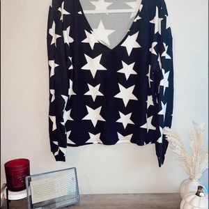 Black and white star sweater